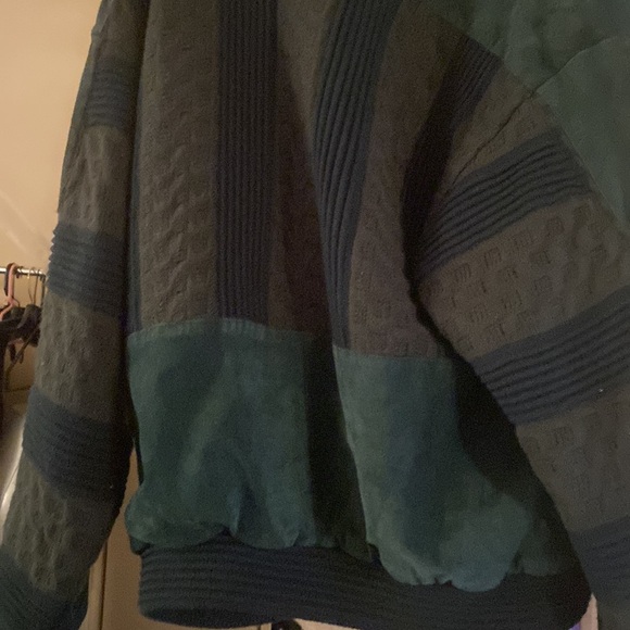 Classic Bomber jacket leather and goatskin green - Picture 7 of 8